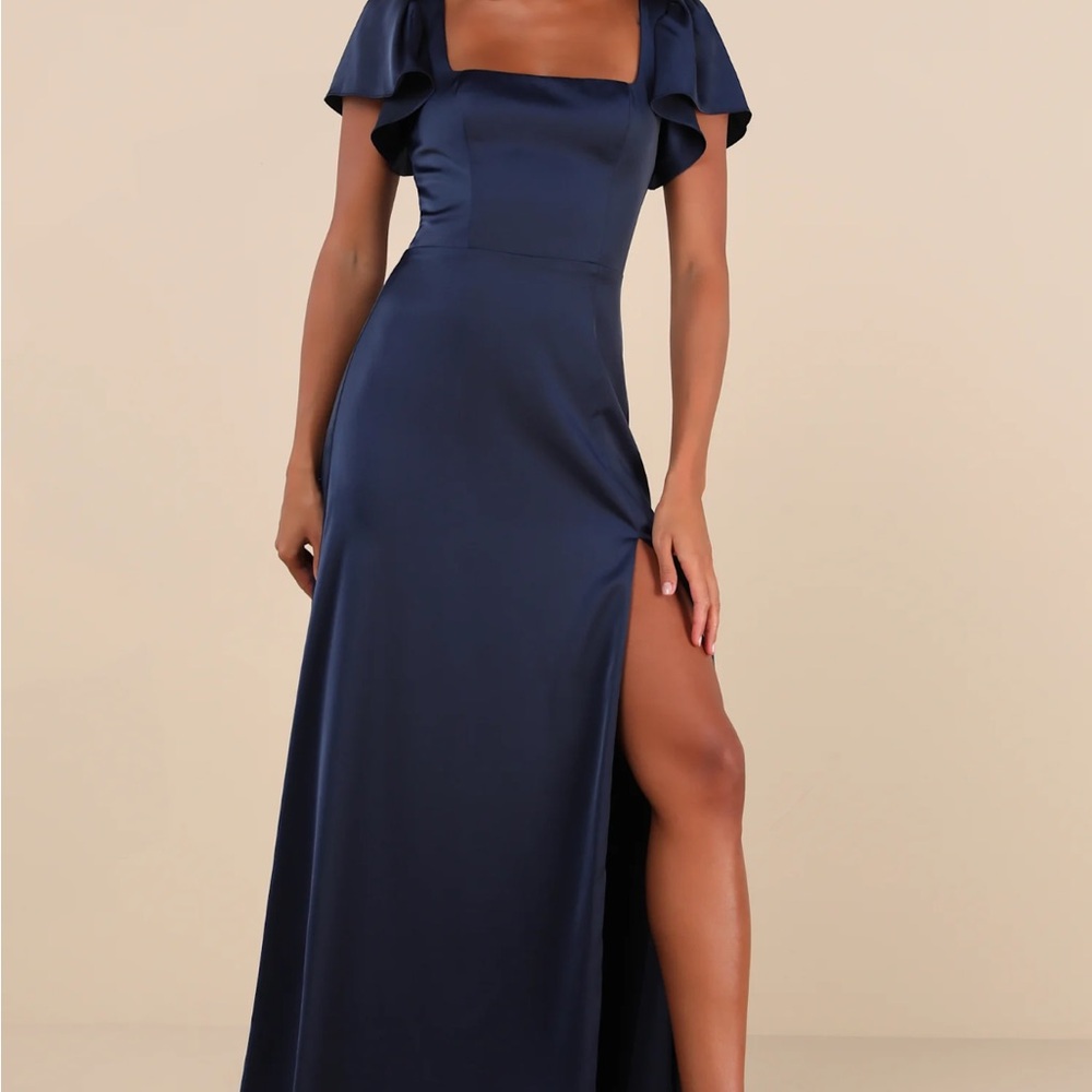 Lulu's Navy Blue Maxi Dress